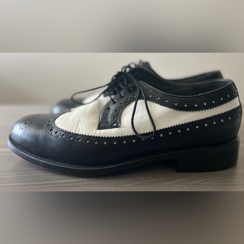 Classic Black and White Men's Brogues